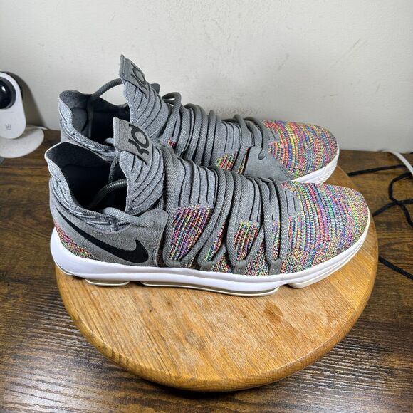 Nike KD 10 Multi Color 2017 897815-900 Gray White Shoe Sneakers